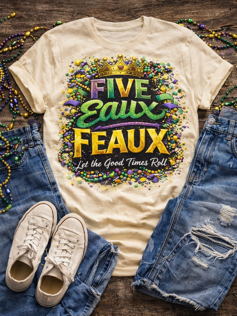 Five Eaux Feaux Mardi Gras Shirt