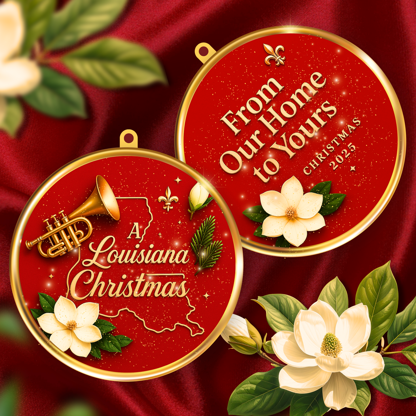 A Louisiana Christmas Ornament From Our Home to Yours Ceramic Holiday Keepsake