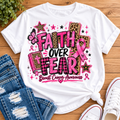 Faith Over Fear Breast Cancer Awareness T Shirt