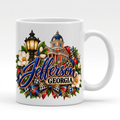 Jefferson Georgia Courthouse Floral Coffee Mug | Southern Hometown Gift