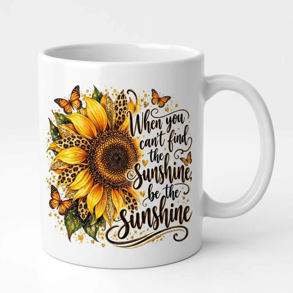 Be the Sunshine Sunflower Coffee Mug | Inspirational Gift