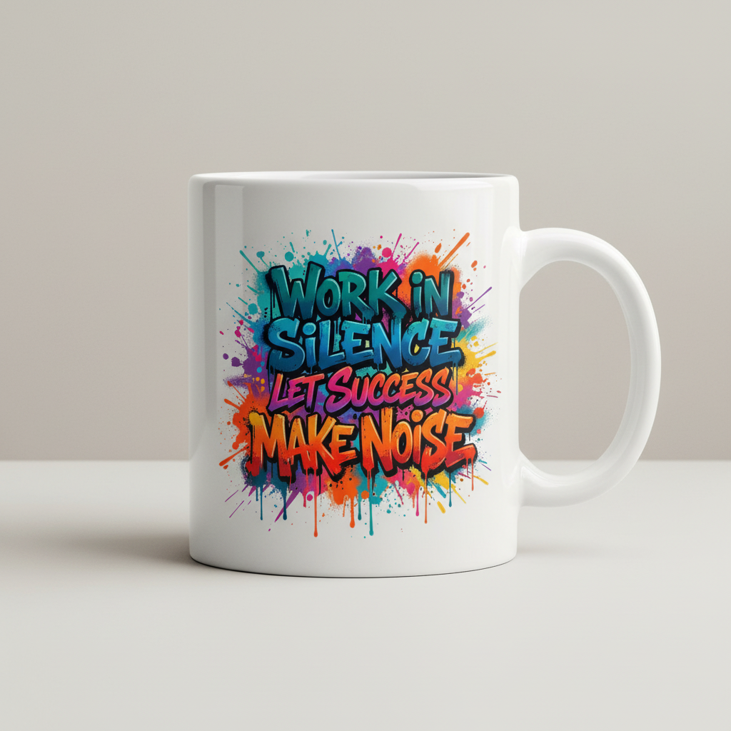 Work in Silence Let Success Make Noise Mug